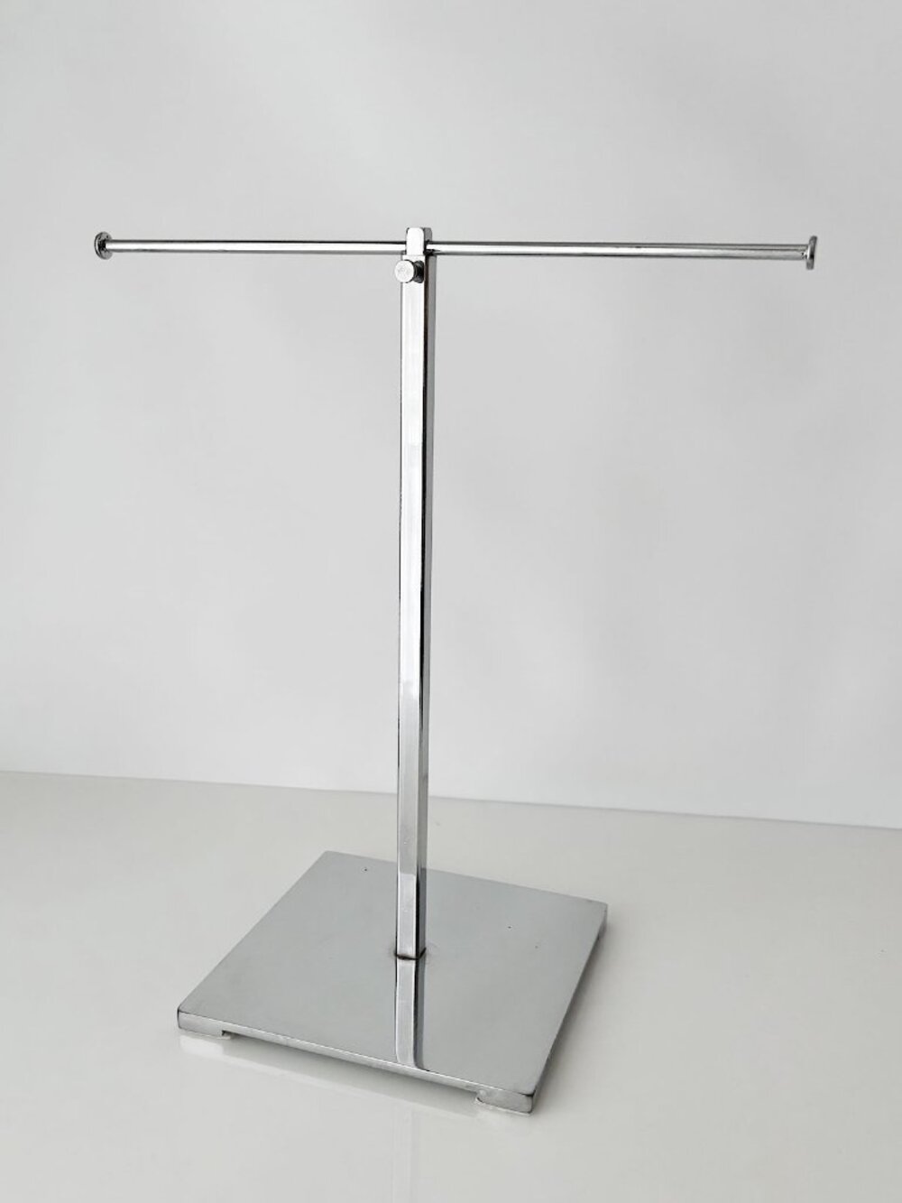 silver metal display stand for purses, necklaces, etc
